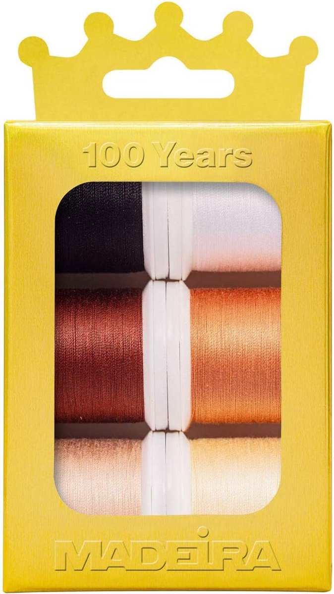 Borduur- en Quiltgaren Set Katoen Nr. 30 in Luxe Box - 6 Kleuren