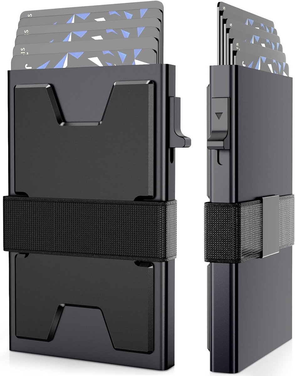 Slanke Pop-Up Kaarthouder met RFID-Beveiliging en Geldclip