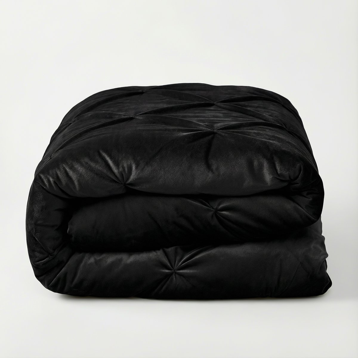 Sleeptime 2 in 1 Velvet Pintuck Dekbed zonder Overtrek - 200 x 200 cm - Zwart