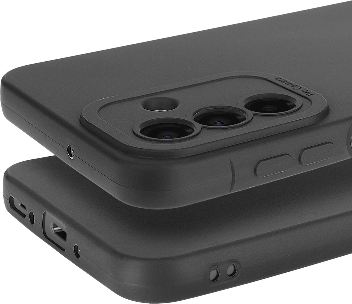 Avizar Hoesje Geschikt voor Samsung Galaxy A26 Silicone Zacht Mat, Zwart