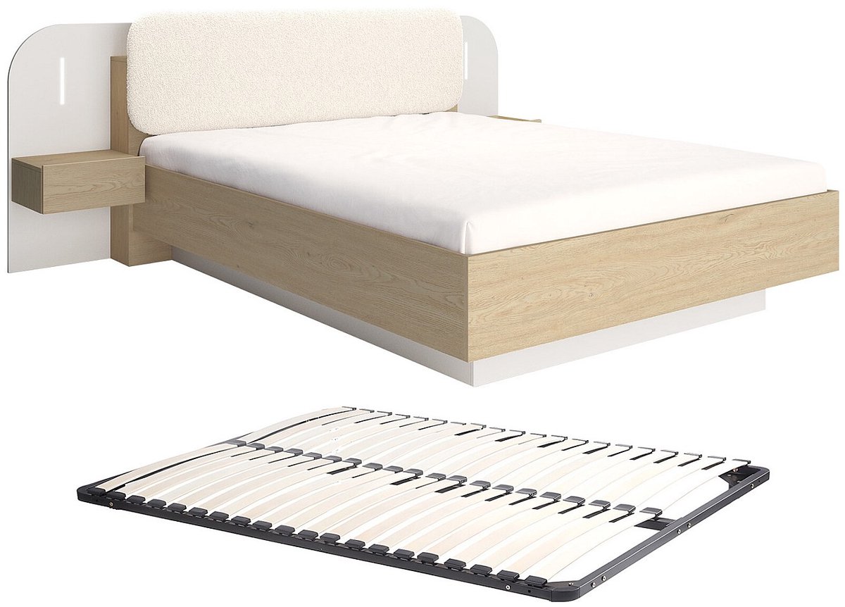 Vente-unique Bedframe hout beige 160 x 200 cm
