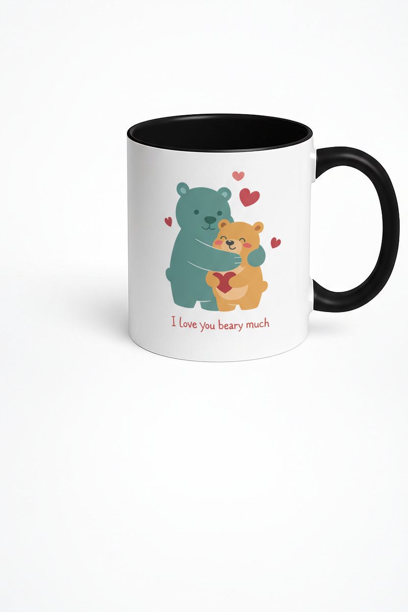 Mok met Liefdevolle Beren - "I Love You Beary Much" Cadeau