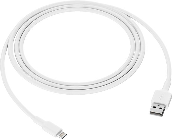 Câble de chargeur adapté pour iPhone - Câble adapté pour lightning - Câble de chargement - Câble USB - Câble de chargeur - 2-PACK
