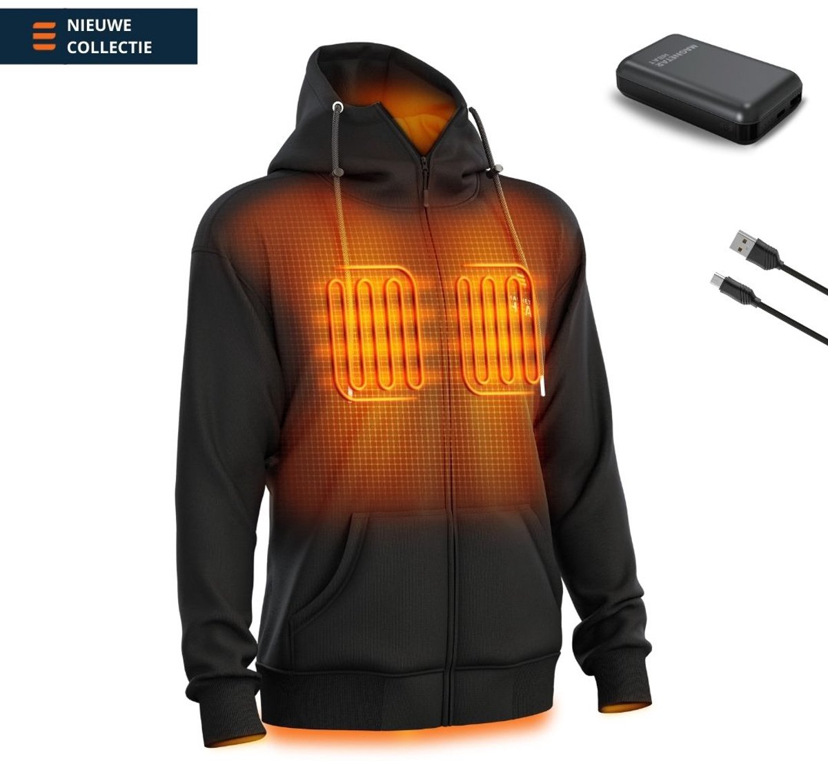 Verwarmd Vest voor Heren – Magnetar Heat ETNA Hoodie…