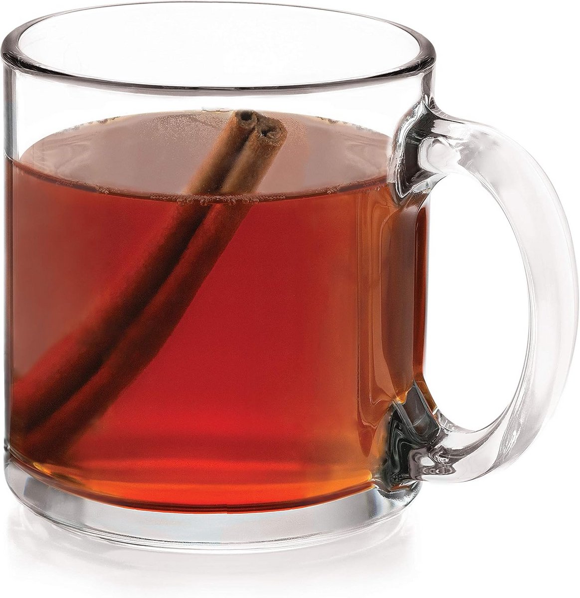 Set van 8 Robuuste Glazen Koffiemokken - Helder Glas Drinkbekers