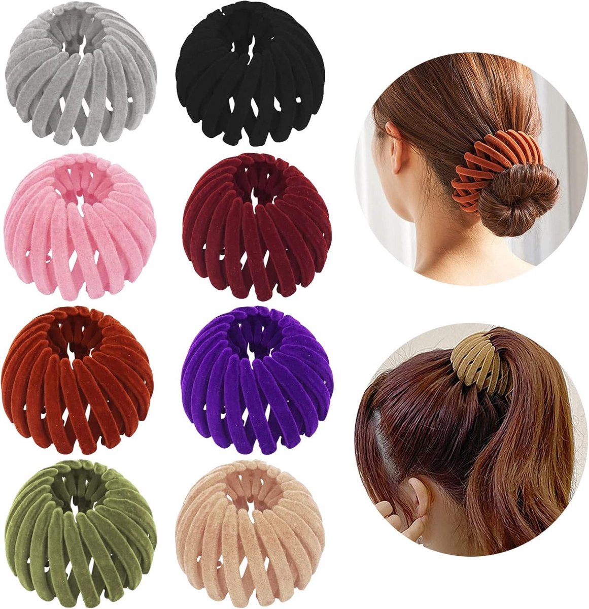 8x Haarbroodje Creator Set - Magische Haarclip voor Strakke Kapsels en Chignons