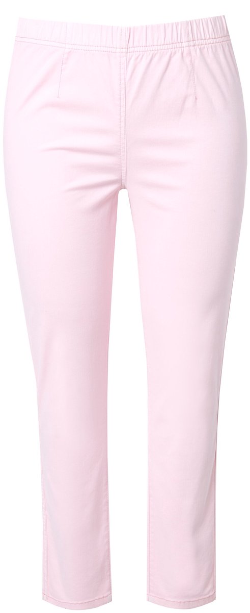 MIAMODA - Dames - Jegging slim fit stretchdenim elastische tailleband - Oudroze - Maat 42