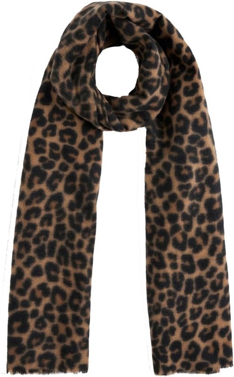 Dames Sjaal Stola met Dierenprint en Decoratieve Broche