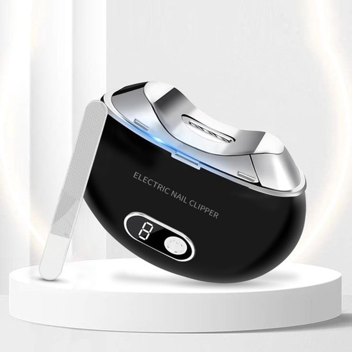Elektrische nagelknipper - Oplaadbare nageltrimmer - Automatische nagelknipper - Nagelverzorging - Waterdicht - Nagelset - LED-lampje - Drie snelheidsstanden - Paars thumbnail 2