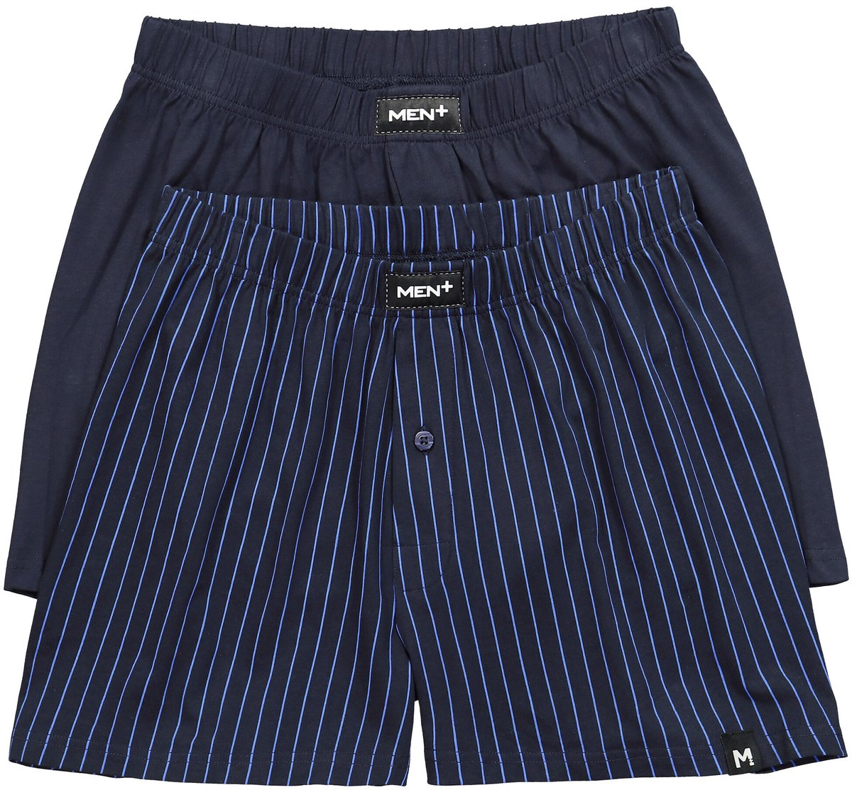 Men Plus - Heren - Boxershorts FLEXLASTIC® Buik-Fit set van 2 onderbroek - Navy blauw - Maat 7XL
