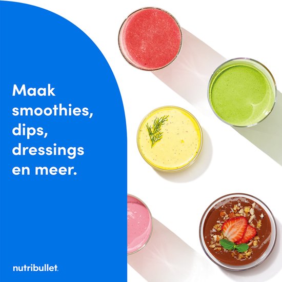 Nutribullet Turbo - Blender - Smoothie Maker - Powerblender - Krachtige 1000 Watt Motor - Incl. To Go Deksel en 700 ml Drinkbeker - Grijs van Merkloos — afbeelding 3