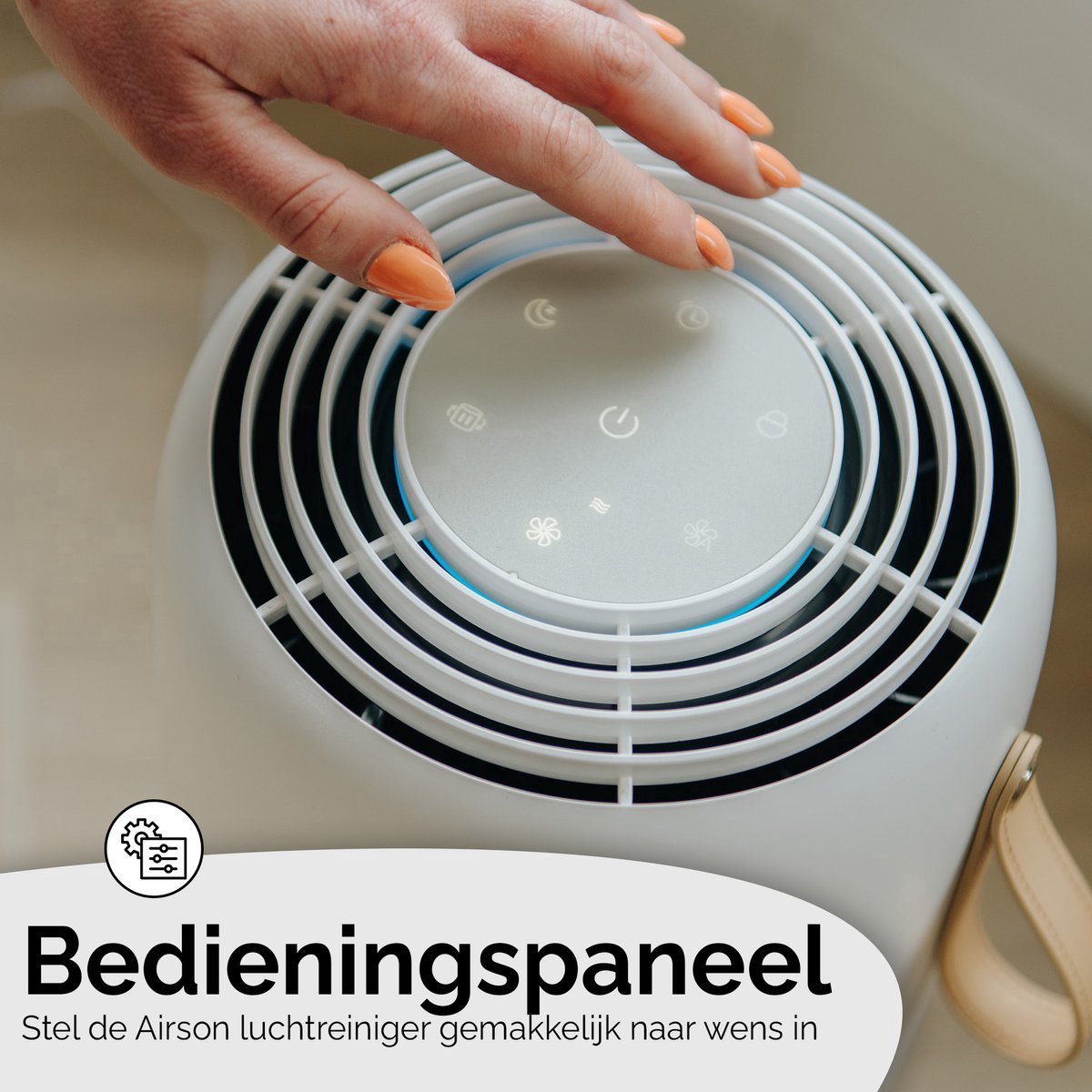 Øvaal Luchtreiniger 2 Stuks - Multi Pack 2 - Air Purifier - met vervangbaar HEPA13 Filter + koolstoffilter - 250 m³/u - Helpt tegen stof, huisstofmijt, hooikoorts en allergie - Slaapstand en Automatische Stand - Luchtkwaliteit Indicator — afbeelding 6