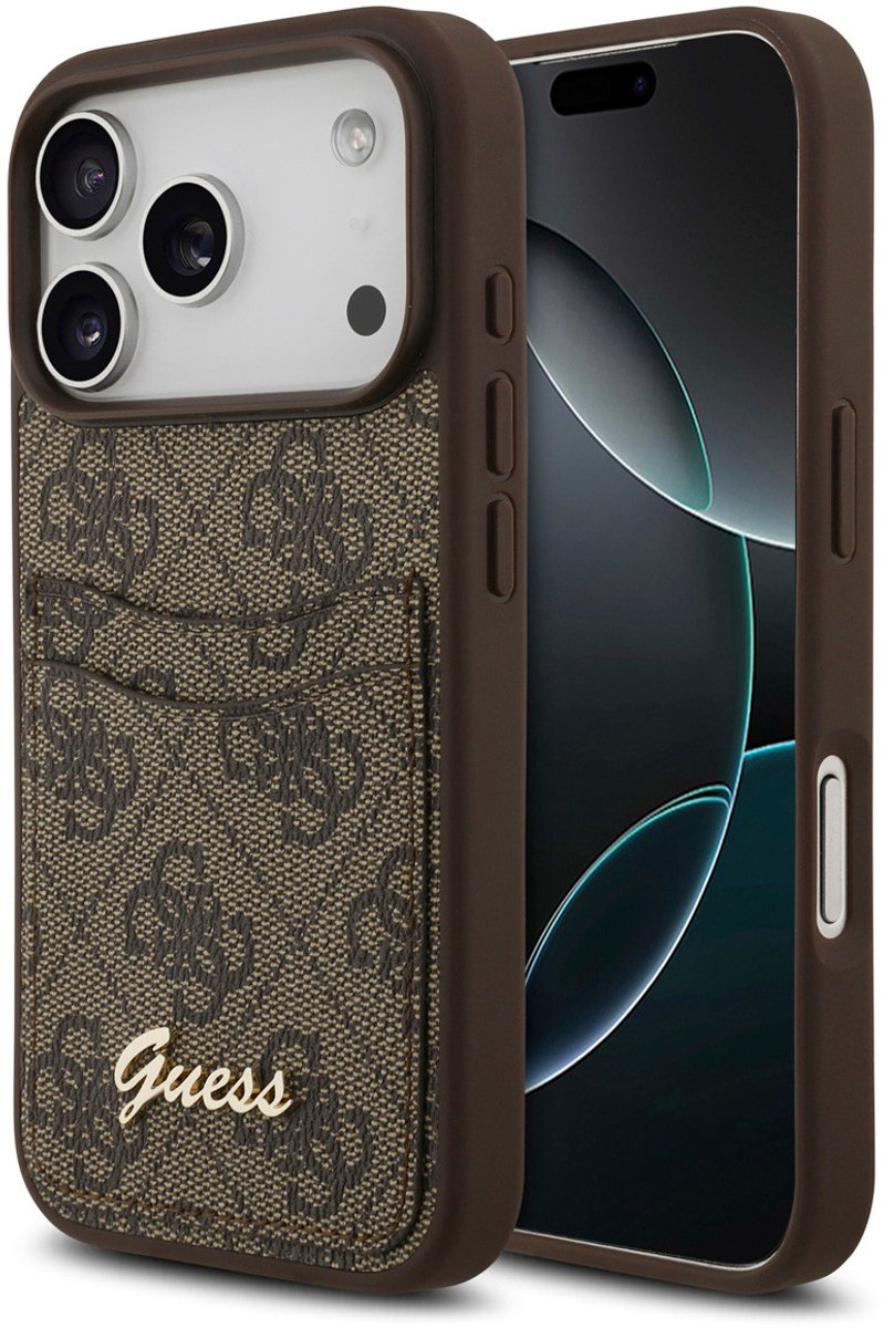 Guess Back cover voor Apple iPhone 17 Pro Max in de kleur Bruin