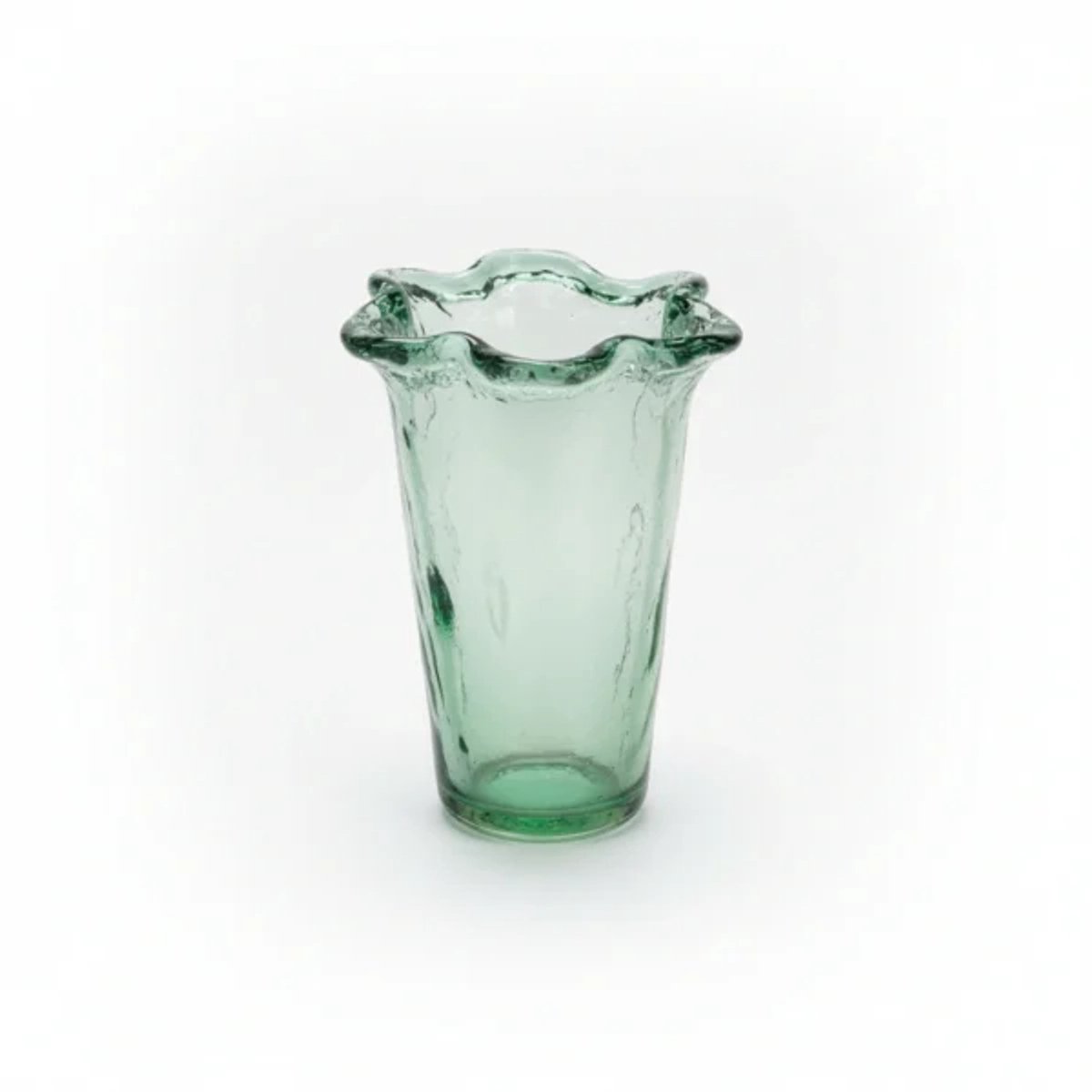 Vaas Maris – handgeblazen glazen vaas in groen - 25cm