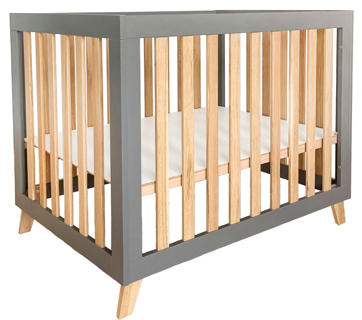 ATB Baby Box - Baby Play Pen - Grijs/Naturel - 101 x 76 x 81 CM