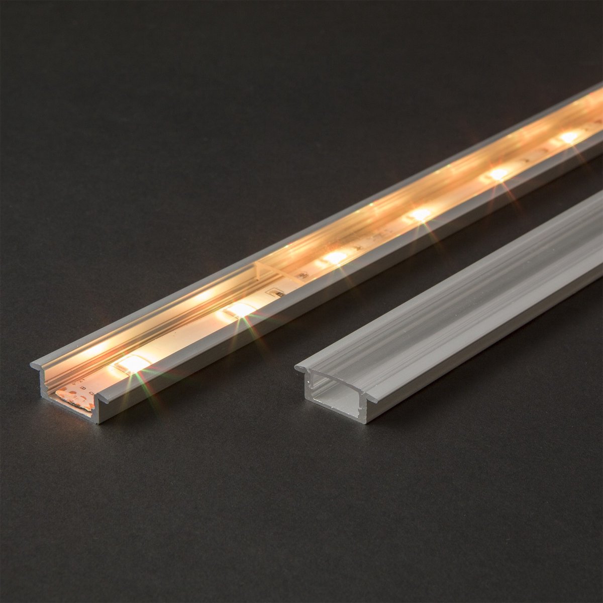 Afdekking voor LED Aluminium Profiel 41011A1 - Helder - 1 meter - Polycarbonaat - Geschikt voor LED Strips tot 15mm [41011T1]