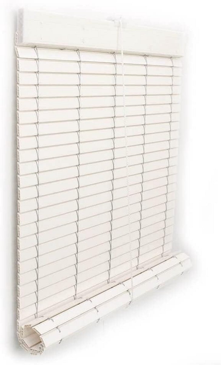 Witte PVC Jaloezie op Maat - Breedte 170 cm