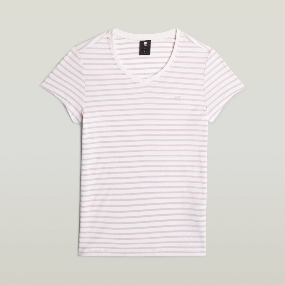 G-Star eyben slim v t 2.0 wmn Dames Tops Burnished Lilac/milk Stripe