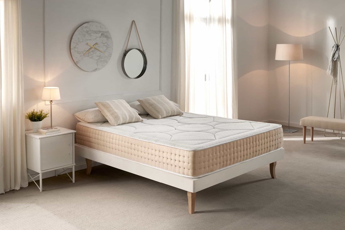 Memory Royal Multizone Matras - Visco-elastisch - Beige - Dikte 25 cm - Ergonomisch en Duurzaam - Duo-System Technologie