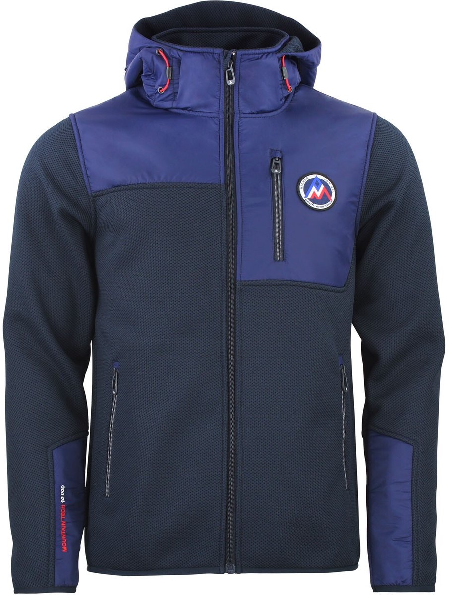 Afneembare hoodie fleece Peak Mountain Carillon Blauw