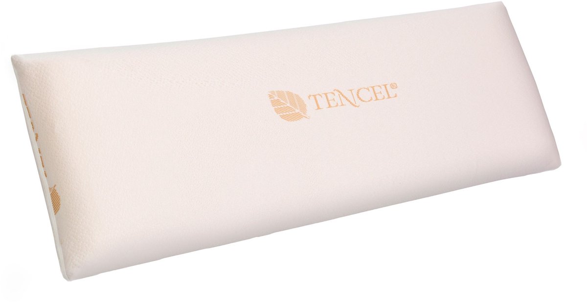 Wit Tencel Traagschuim Kussen 135 - Ergonomisch Kussen - Visco-elastisch - Medium Stevigheid - Anti-mijt - Duurzaam en Ademend