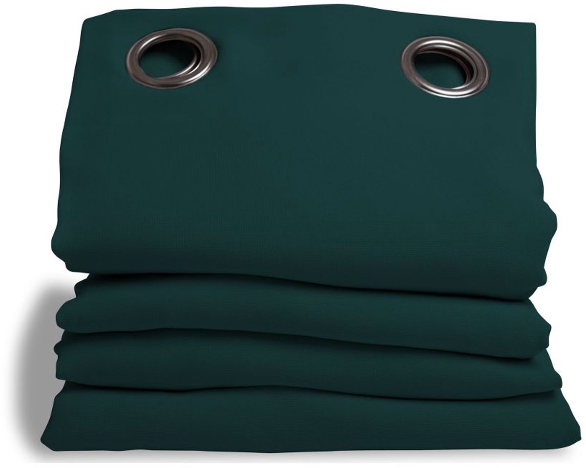 Moondream DecibelControl™ 3in1 Anti-Ruisgordijn | Geluidsisolatie | Thermo Winter+Zomer | 100% Verduisterend | Gepatenteerde Technologie | EU-fabricaat | Oogjes | Groen MC228 | 140B x 260L cm
