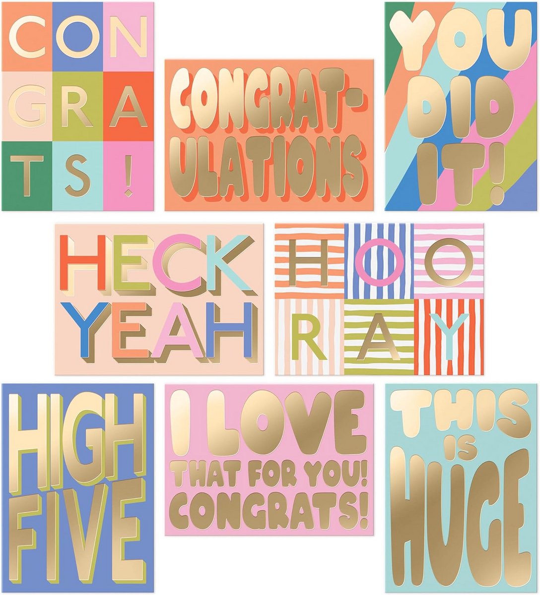24 Stuks Cadeaukaarten met Gefeliciteerd Tekst