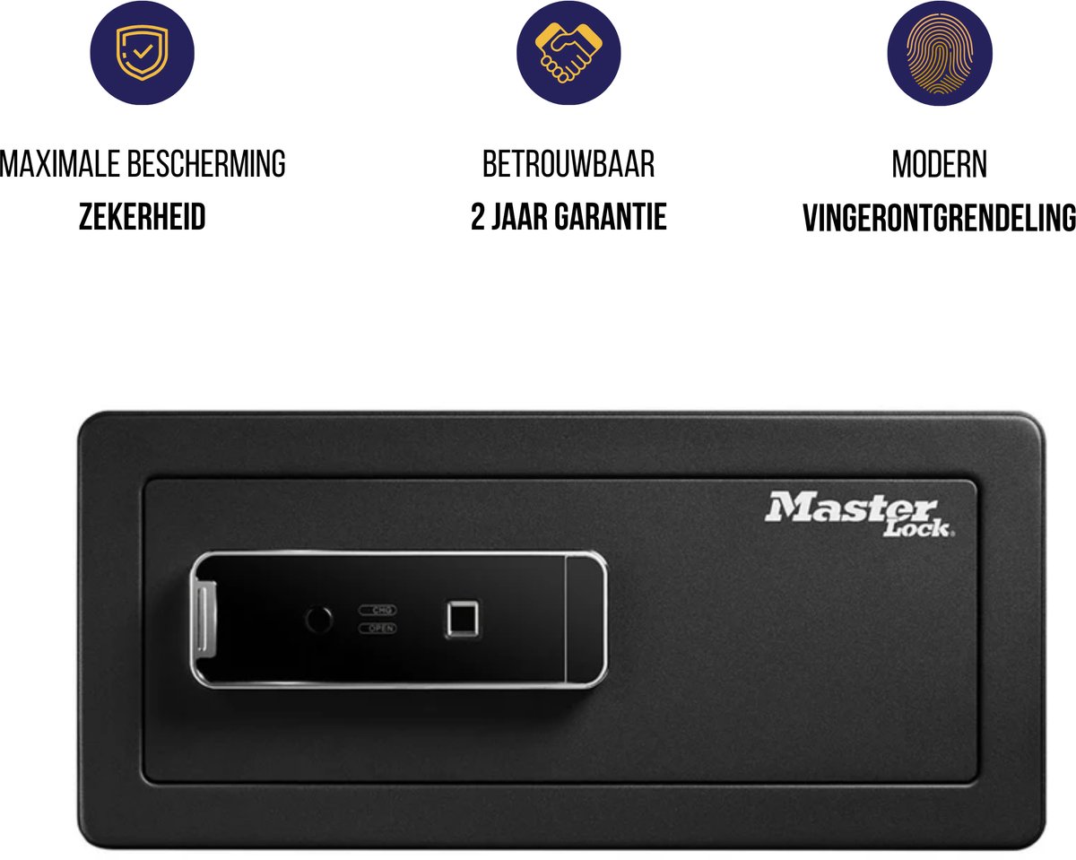 Masterlock LX110BEURHRO - Laptop kluis - met vinger open - biometrisch