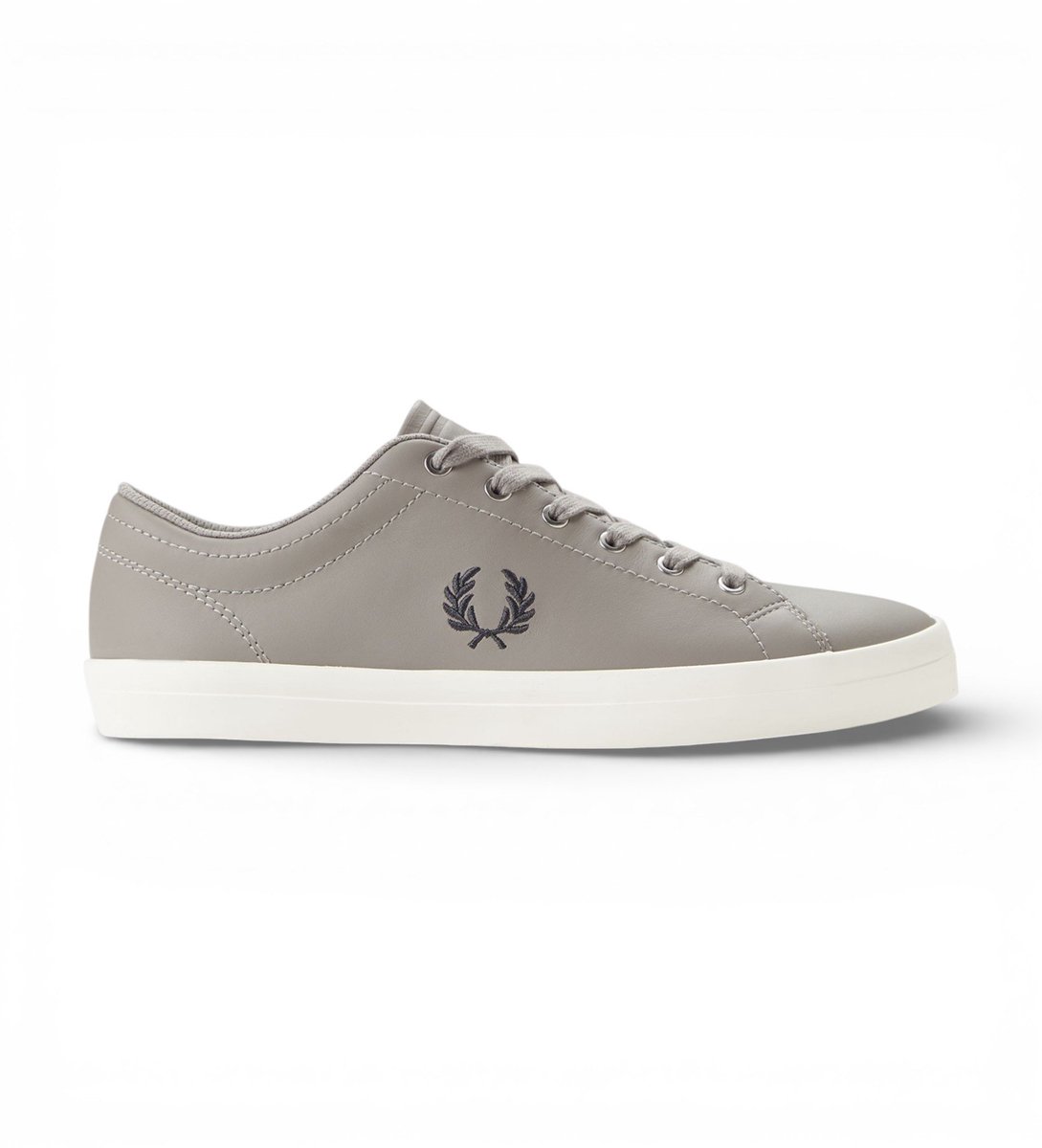 Fred Perry Leren sneakers Baseline Grijs