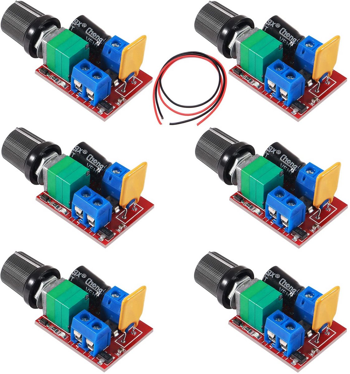 6 Stuks DC Motor Snelheidsregelaar PWM Toerentalregelaar met LED Display 3V tot 35V
