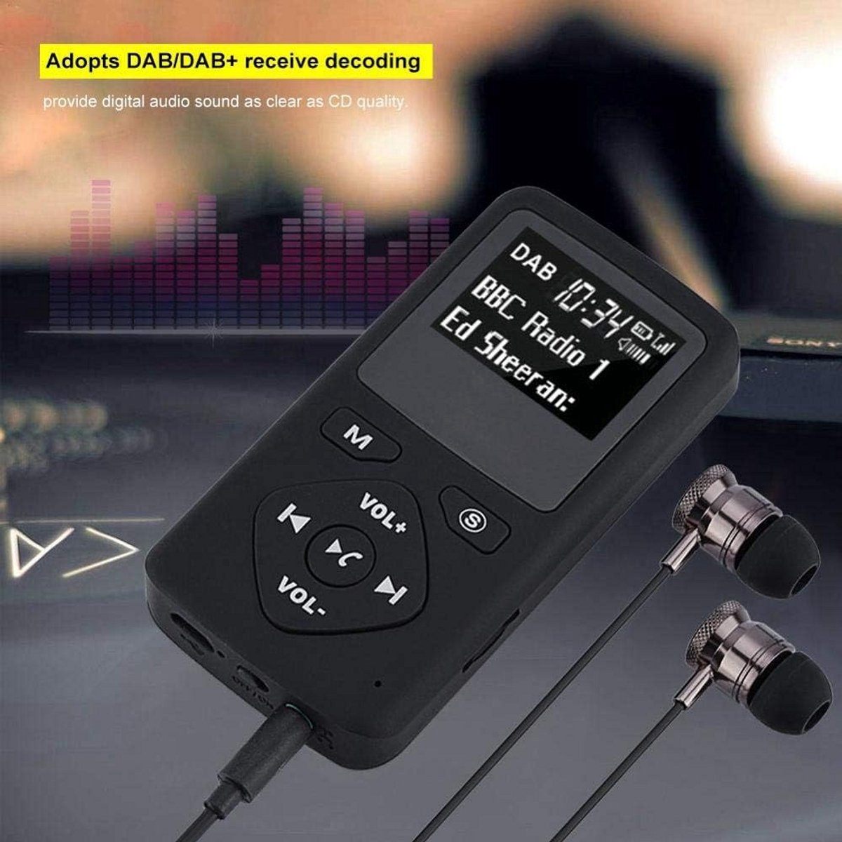 Draagbare Digitale FM DAB/DAB+ Radio met Bluetooth en MP3 Speler