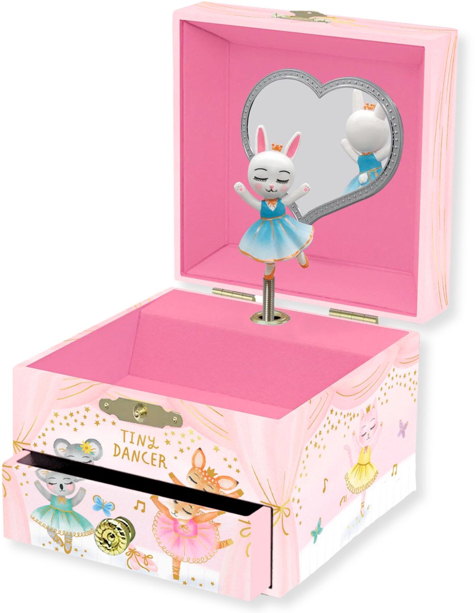 Giggle and Honey muziekdoos juwelen dierenballerina Swan Lake sieradendoos.
