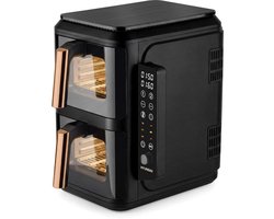 Hyundai Electronics - Dubbele Stack Airfryer - 2×5.2L - 2300W - Digitaal Bedieningspaneel