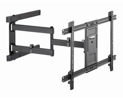 Gembird Full-Motion TV Wandbeugel 37–80 Inch – Kantel- en Draaibaar, VESA Compatibel 200x200–600x400, Zwart, Inclusief Installatiekit