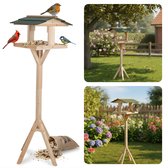 Cheqo® Vogelvoederhuisje op Paal - Vogelhuisje op Paal - Vogelvoederhuis op Paal - Vogelvoederstation - Vogelvoerhuisje - Vogelhuisje Tuin - Vogelhuisje Balkon - Vogelvoederhuisje Tuin - Vogelhuisje Buiten