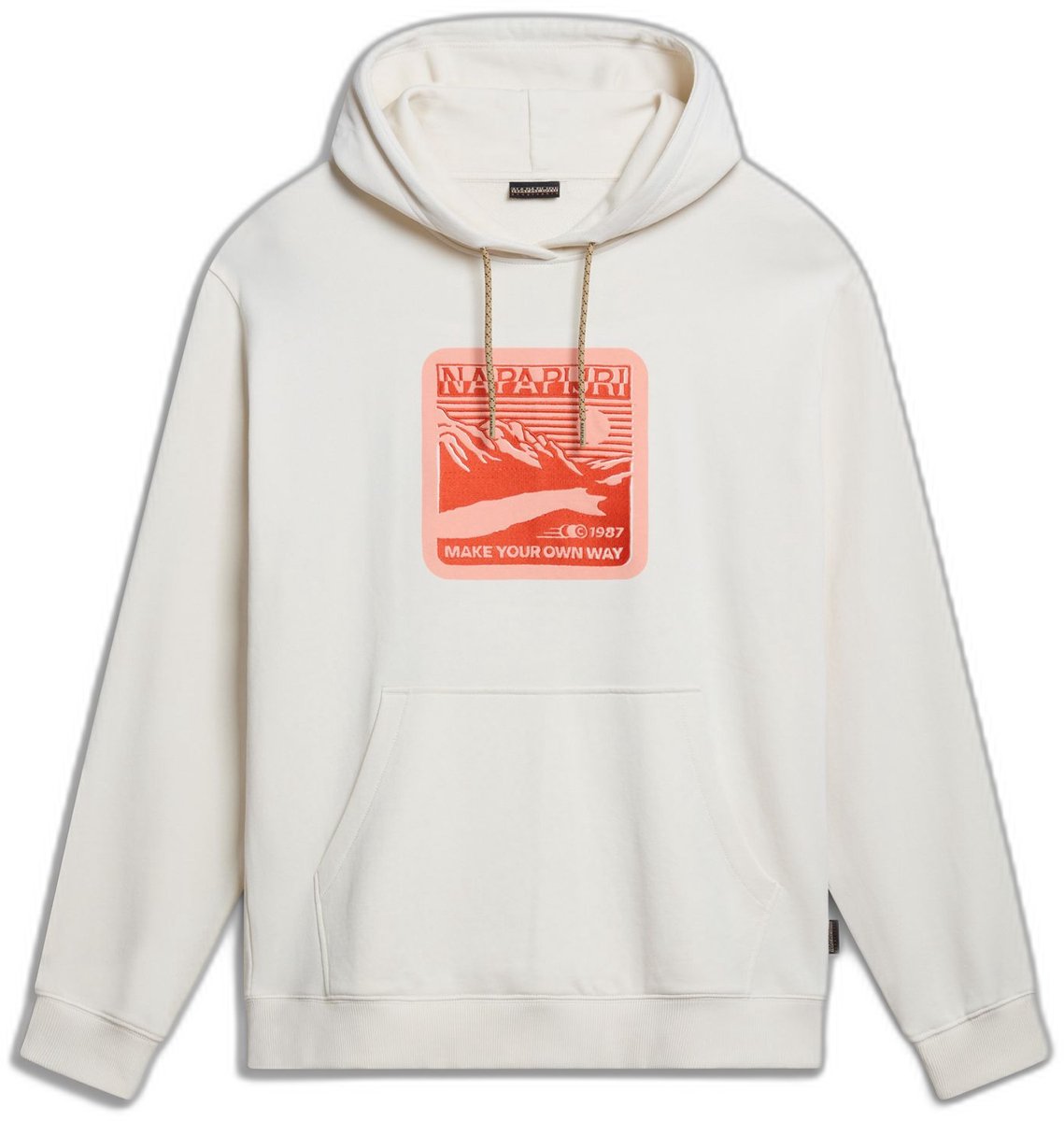 Sweater met capuchon Napapijri Boyd Witte Fluistering