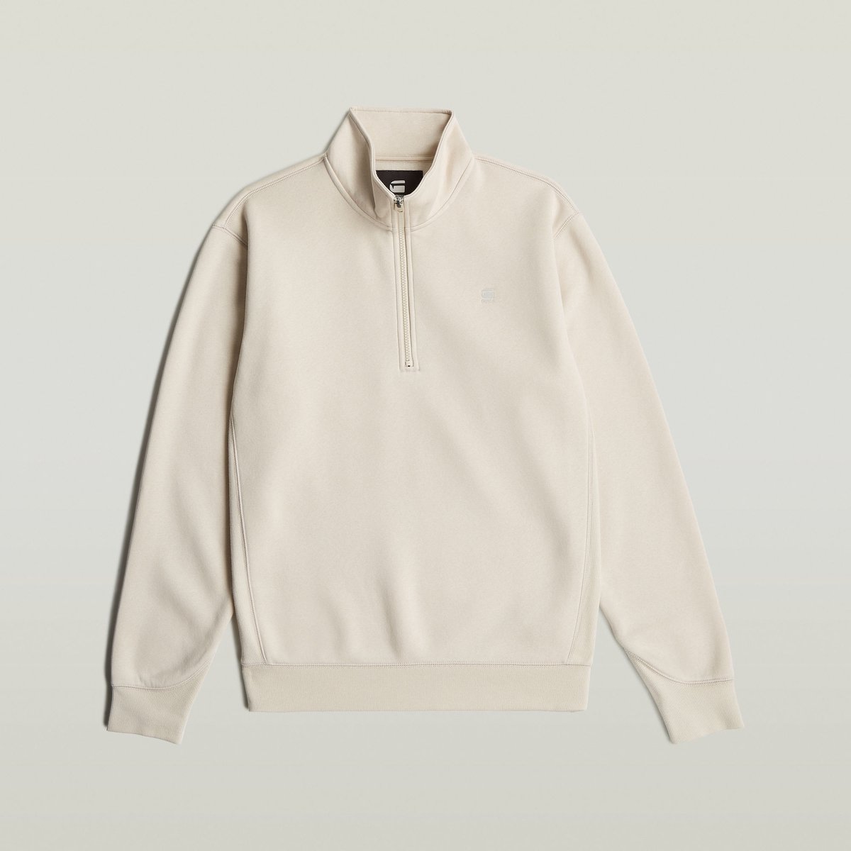 G-STAR Premium core half zip r sw ls Heren Trui whitebait Creme