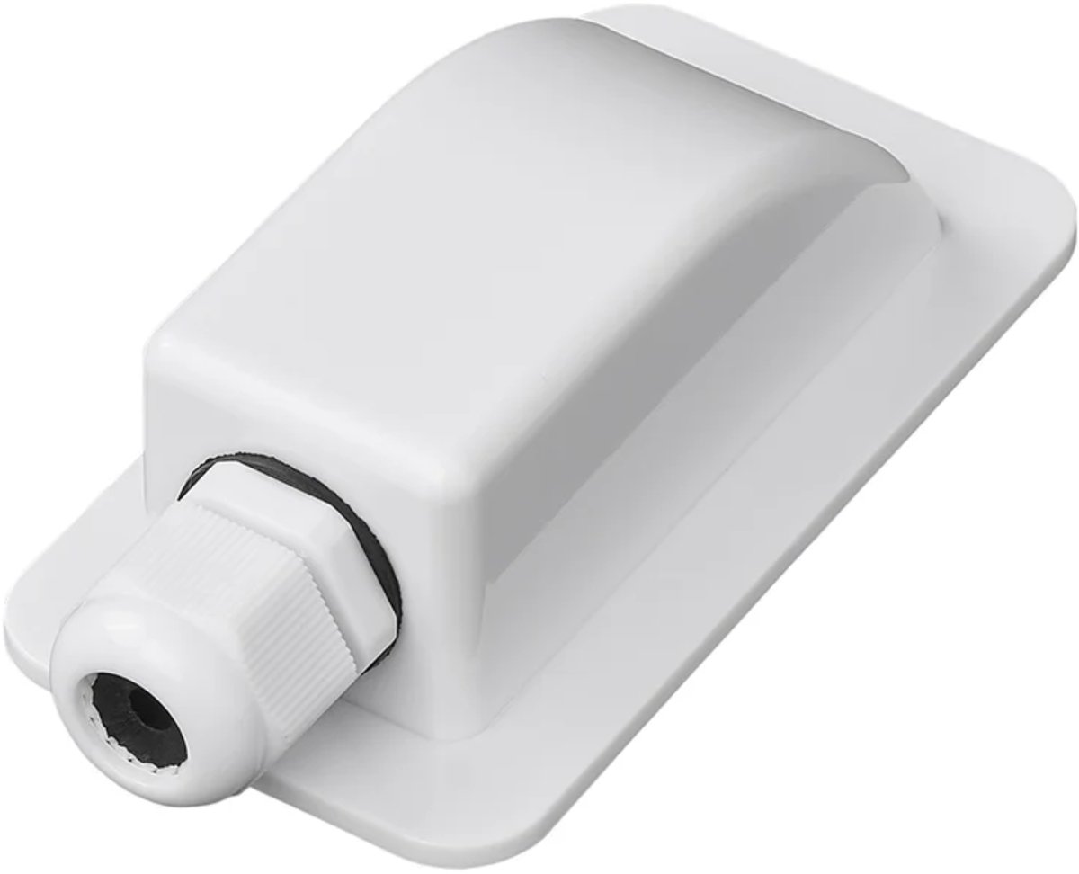 Proplus Witte dakdoorvoer voor zonnepanelen en dakinstallaties, 1-voudig, 3,8 x 12,9 x 6 cm, eenvoudige montage
