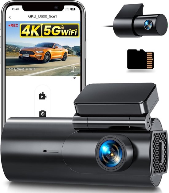 Core® Dashcam Voor en Achter - Dashcam - Dashcam Voor Auto - Zwart - ‎5cm x 10cm x 4cm