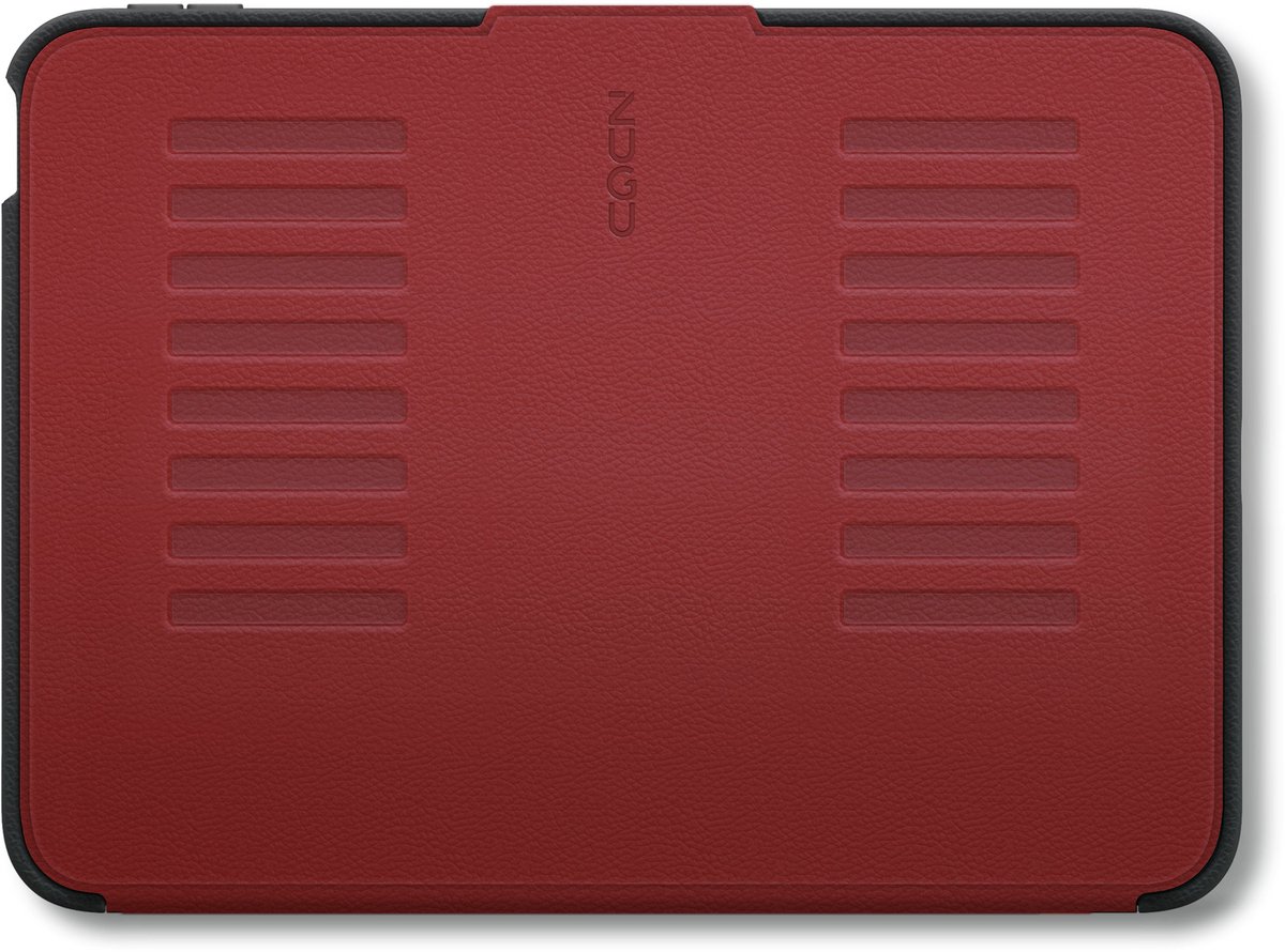 Zugu case Hoesje iPad (A16/11th Gen) 2025 / 10.9 Gen 10 (2022) - oersterke luxe flip-over case - volledige 360˚ bescherming – met multifunctionele standaard functie – geschikt voor Apple Pencil - Rood