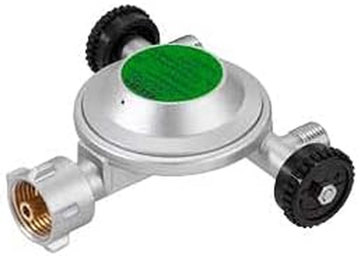 Combi-drukregelaar met dubbele afsluitklep voor camping en camper