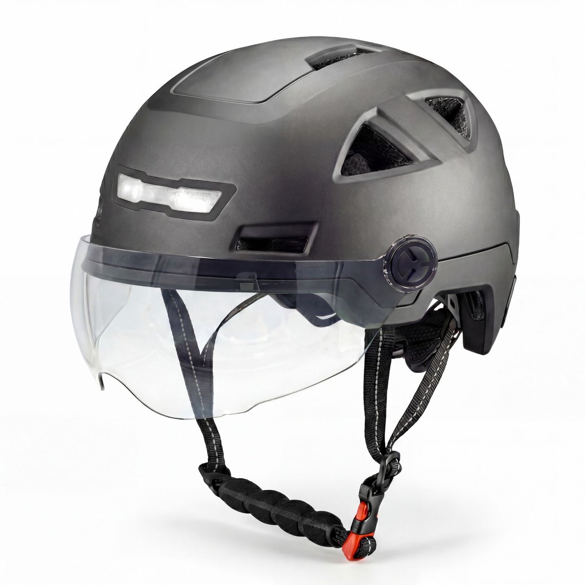 Vito E-Light helm met vizier mat zwart XXL 62-63 CM voor E-bike / Speed Pedelec / Snorfiets