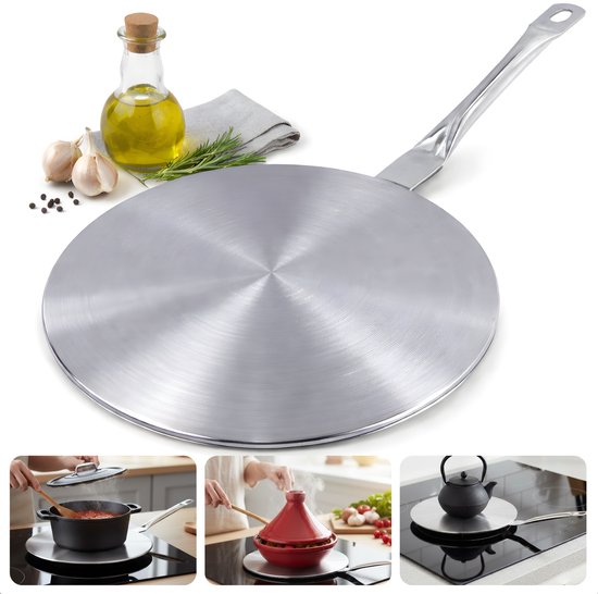 Cheqo® Inductie Adapterplaat - Inductie Adapter Plaat - Inductie Adapter - Inductieplaatje - Adapterplaat Inductie - Inductie Converter - Warmteverspreiderplaat - Warmtegeleiderplaat - Sudderplaat - Sudderplaatje - Pannen Aanpassen Aan Inductie