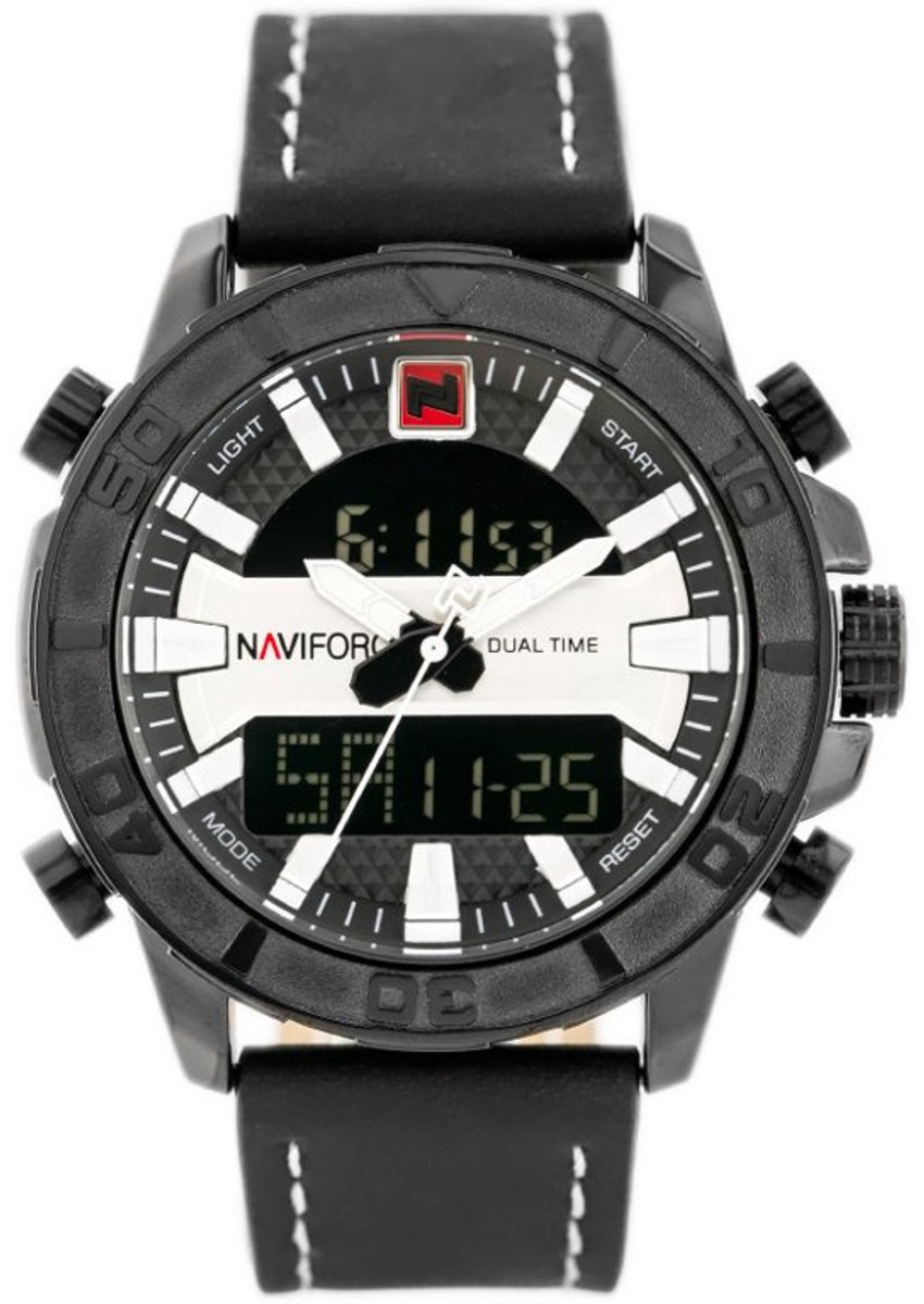 Naviforce NF9114 - Herenhorloge - Zwart-Zilver