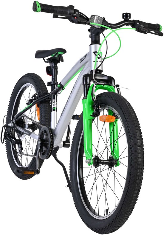 Volare Boost Kinderfiets - 20 inch - 7 Speed - Zilver/Groen van Volare — afbeelding 4