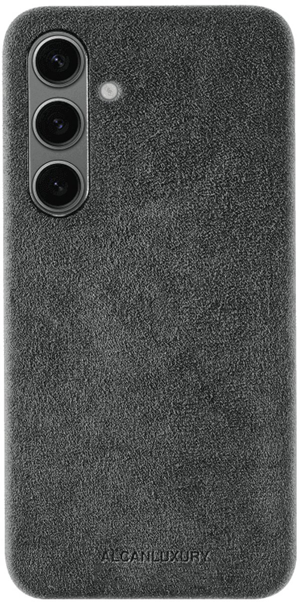Alcanluxury Alcantara telefoonhoesje geschikt voor Samsung Galaxy S24 Plus - Space Grey