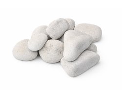 Witte Sierstenen 60–100 mm – Set van 10 Grote Decoratieve Keien – Natuurlijke Rivierstenen voor Bloempot, Tuin, Terrarium & Wellness Decor