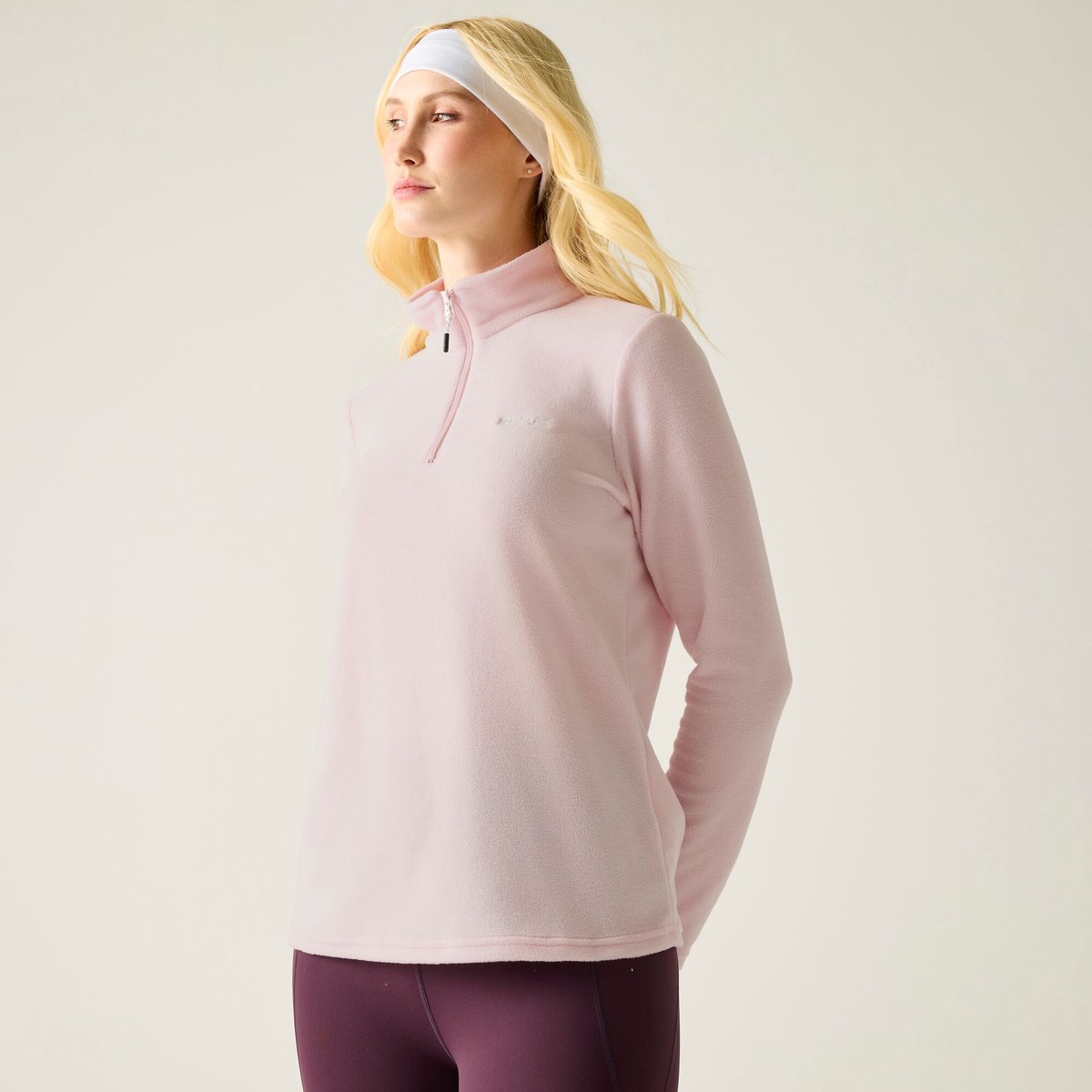 Lichtgewicht Sweethart fleece wandeljas voor dames met halve rits Roze