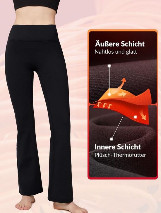 Yvette Thermische Flared Legging - Zwart - Hoge Taille - XL — afbeelding 4