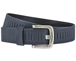 Houtkamp Leren Geperforeerde Werkriem - Ergonomische Werkbroek Riem - Workwear - Bedrijfskleding Riem - Leer - Blauw - Lengte totaal 115 cm / Riemmaat 95